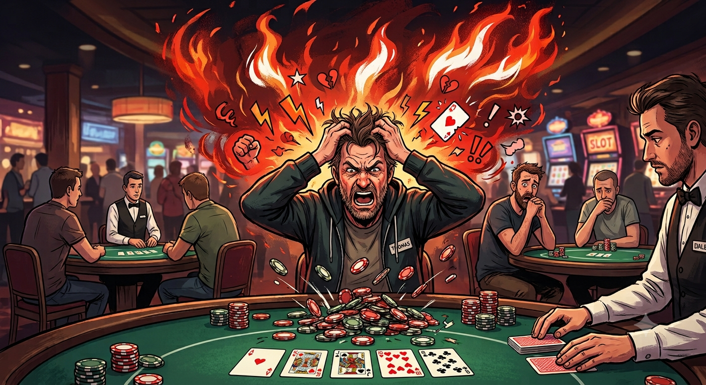 Illustration du tilt au poker